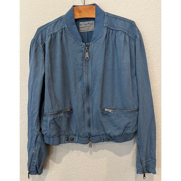 FREE PEOPLE Knock Out Siren Bomber Jacket Size Small - Picture 2 of 8